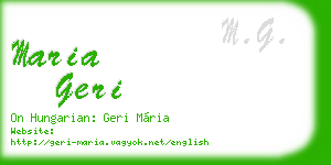maria geri business card