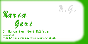 maria geri business card